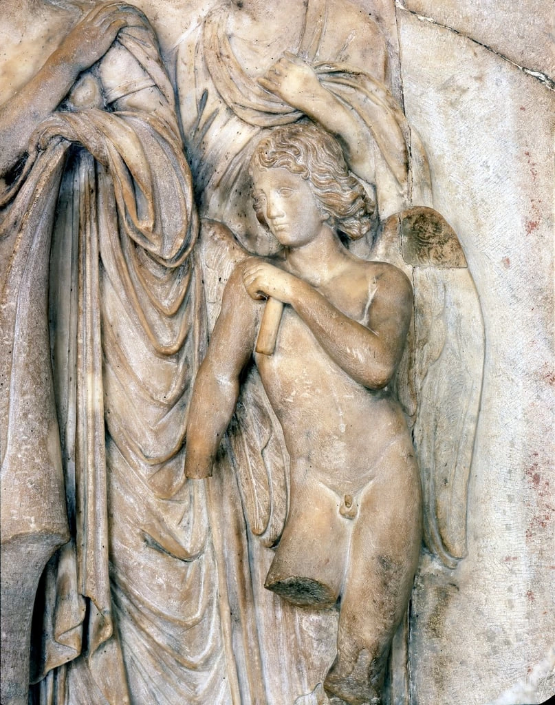 Angelo, marmo di Venezia, inizio XVI secolo. Cerimonia funebre - Museo del Louvre, dettaglio